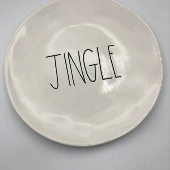 Rae Dunn "JINGLE" serving plate- 8 inch- NEW NO TAG - Picture 1 of 4